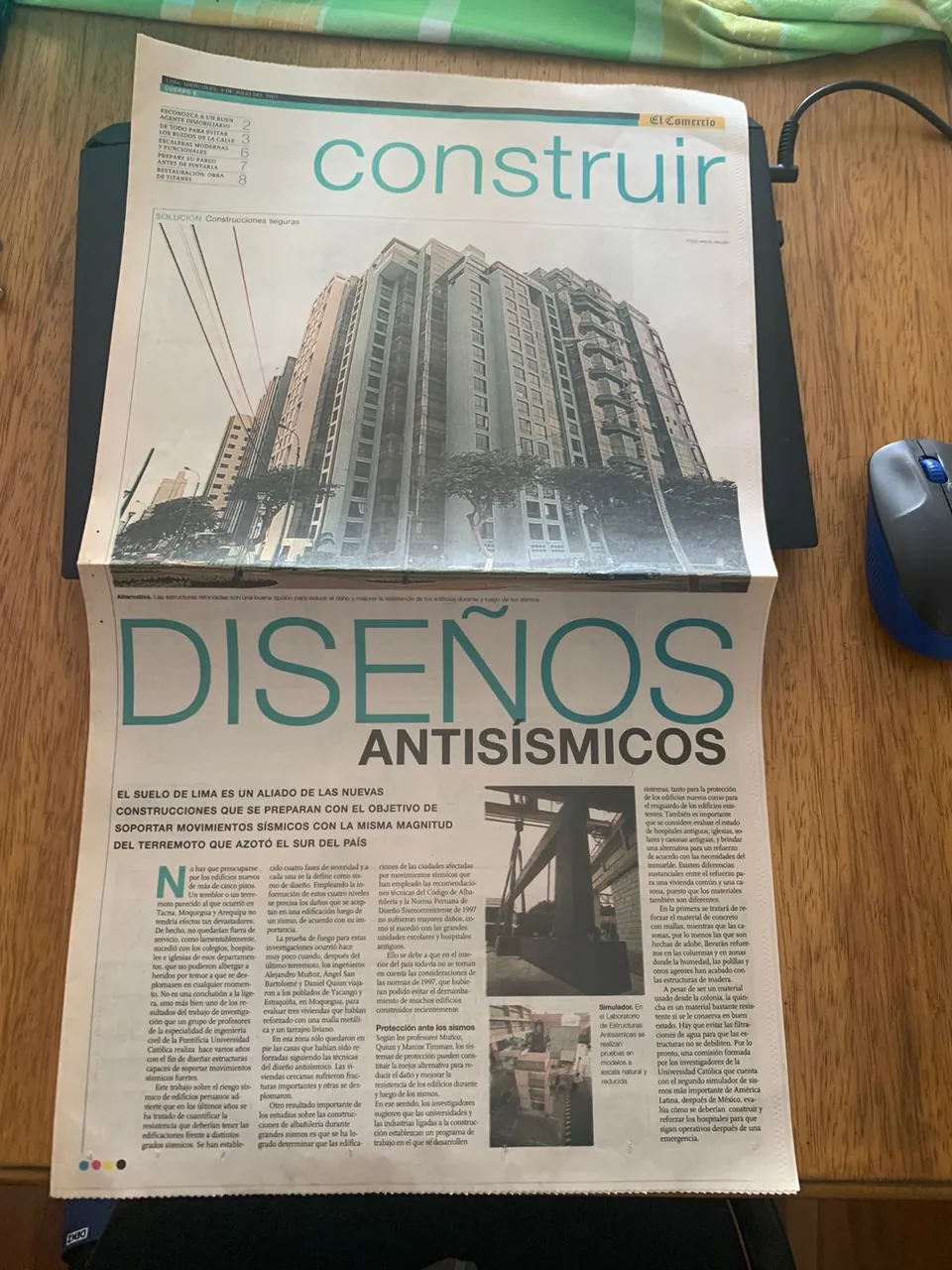El Comercio, suplemento Construir, julio de 2001.